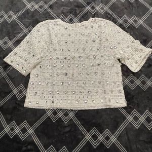 Endless Rose Beaded Short Sleeve Top